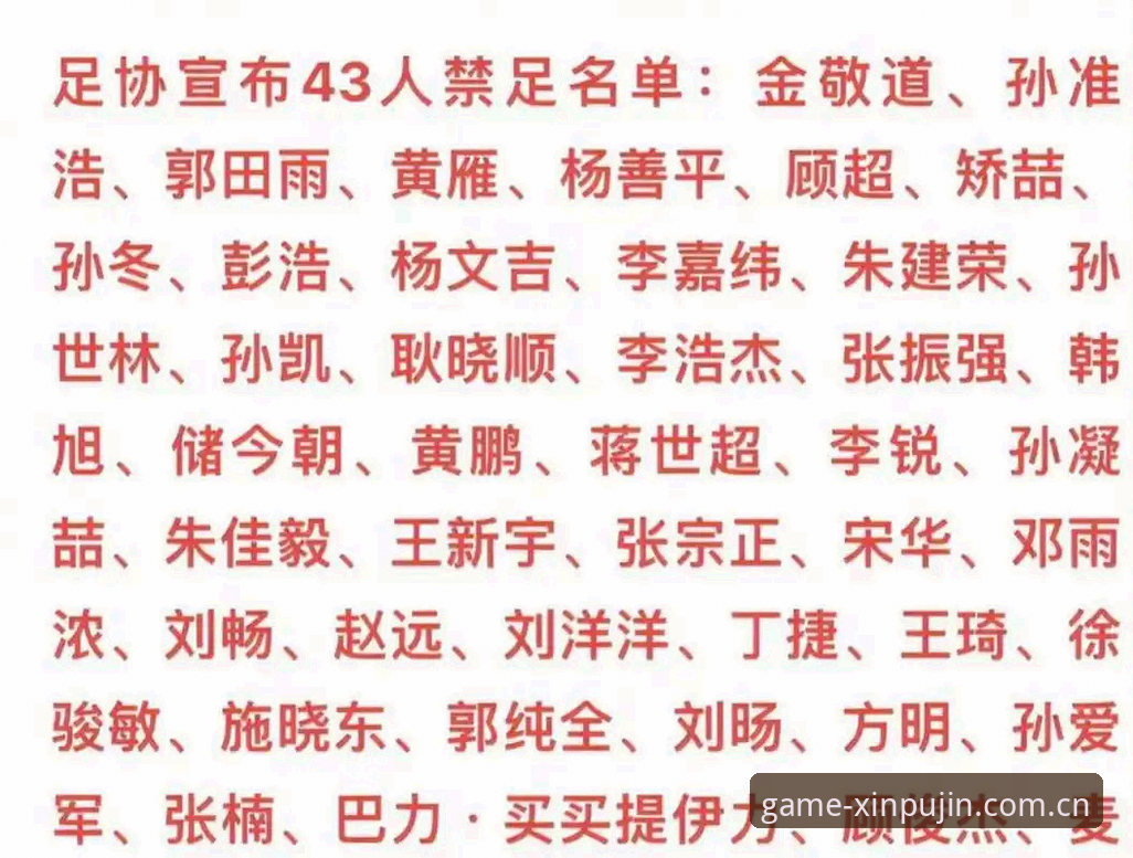 新普京官方入口攻略 足协第三批禁足名单公布:17人终身禁足,48人受罚,新普京用户热议赛事公平性
